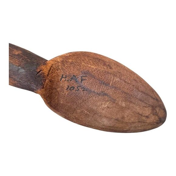 Figurative Carved Folk Art Whimsy Spoon with Chain of Locks Welsh Scandanavian - Picture 5 of 11